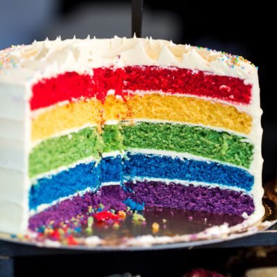 rainbow LGBT cake