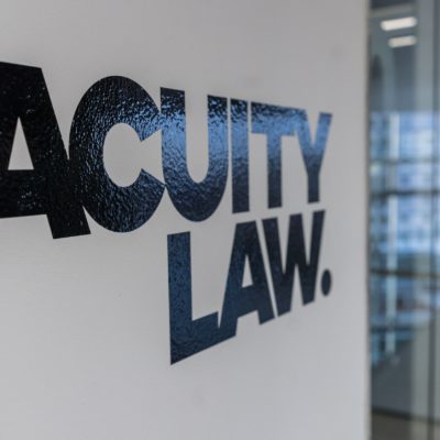 Acuity Law on wall