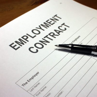 Employment contract and pen