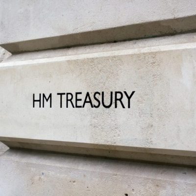 British Government Treasury sign