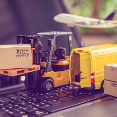 Logistics, supply chain and delivery service concept